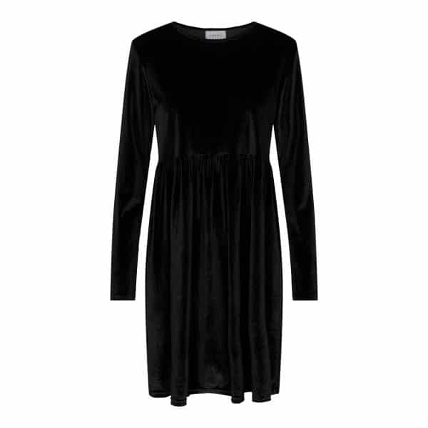 Liberté - Nalma Velvet Frill Dress - Black