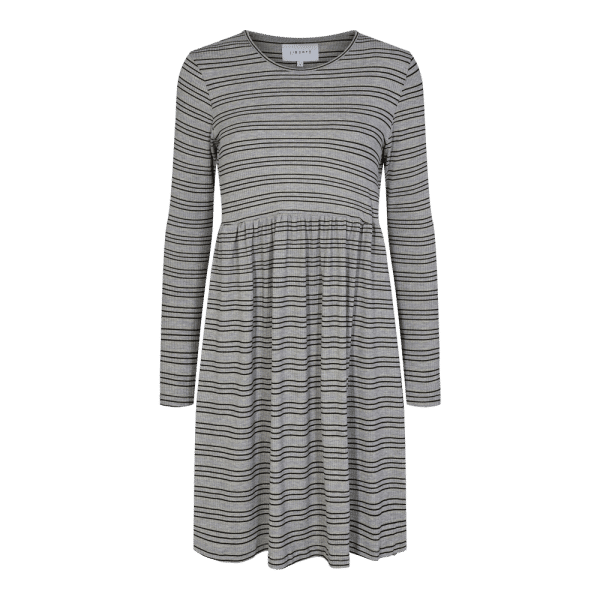 Liberté - Natalia Frill Dress LS - Grey Gold Lurex