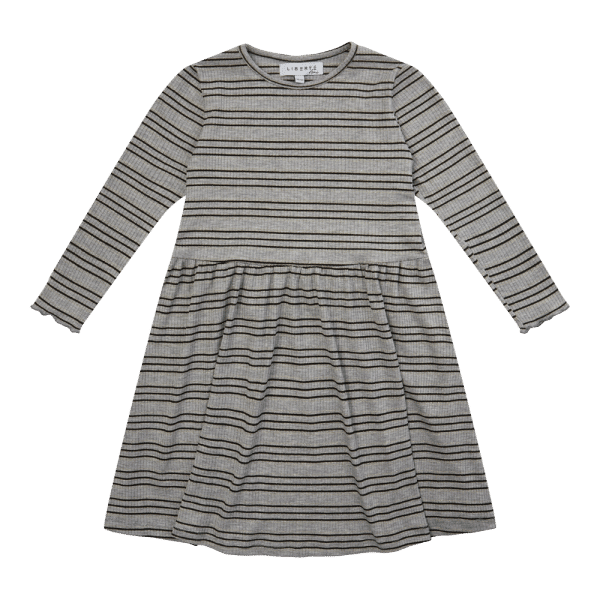 Liberté - Natalia KIDS Dress LS - Grey Gold Lurex