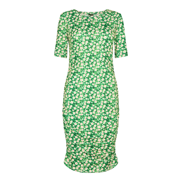 Liberté - Alma Long Dress SS - Green Flower