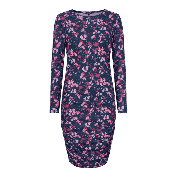 Liberté - Alma Long Dress LS - Navy Pink Flower