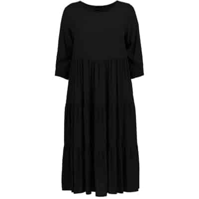 Skøn lang sort "Sussie" kjole fra Gozzip