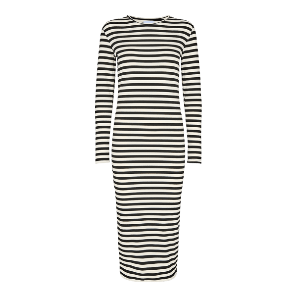 Liberté - Natalia Dress LS - Black Creme Stripe