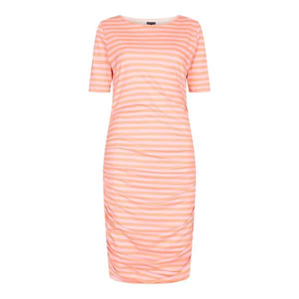 Liberté - Alma Long Dress SS - Orange Rose Stripe
