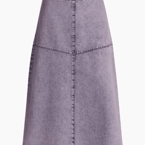 Color Denim Lunar Skirt - Vintage Purple - Mads Nørgaard - Lilla S