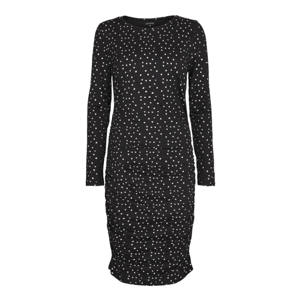 Liberté - Alma Long Dress LS, 9506 - Black Silver Dot