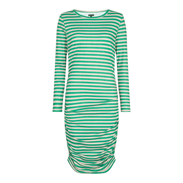 Liberté - Alma Long Dress LS - Dark Sand Green Stripe