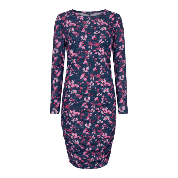 Liberté - Alma Long Dress LS - Navy Pink Flower