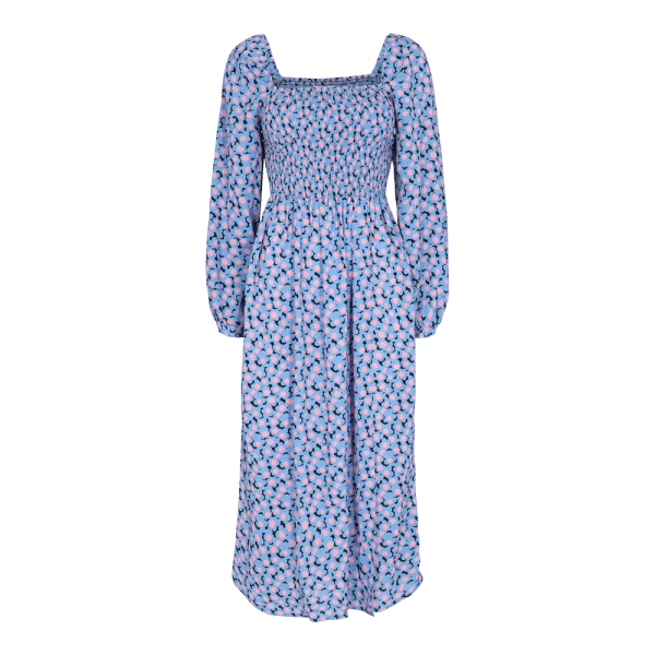 Liberté - Gro LS Dress, 21337 - Blue Pink Flower Dot