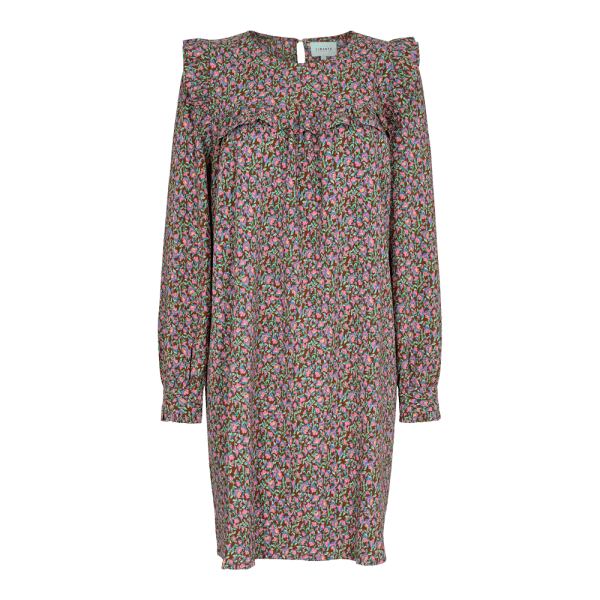 Liberté - Heather LS Dress, 21292 - Pink Brown Flower
