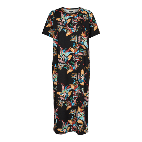 Liberté - Alma T-shirt Dress SS, 9562 - Black Multicolor Paisley