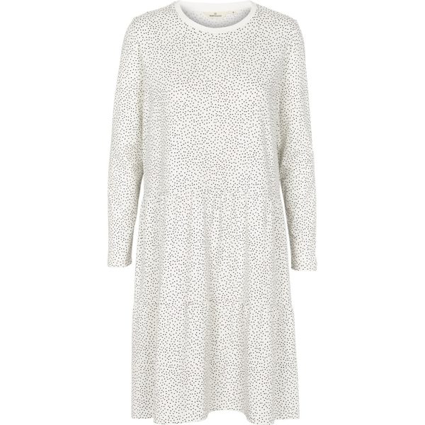 Basic Apparel - Elba Short Dress LS - Whisper White / Black - XL / 42