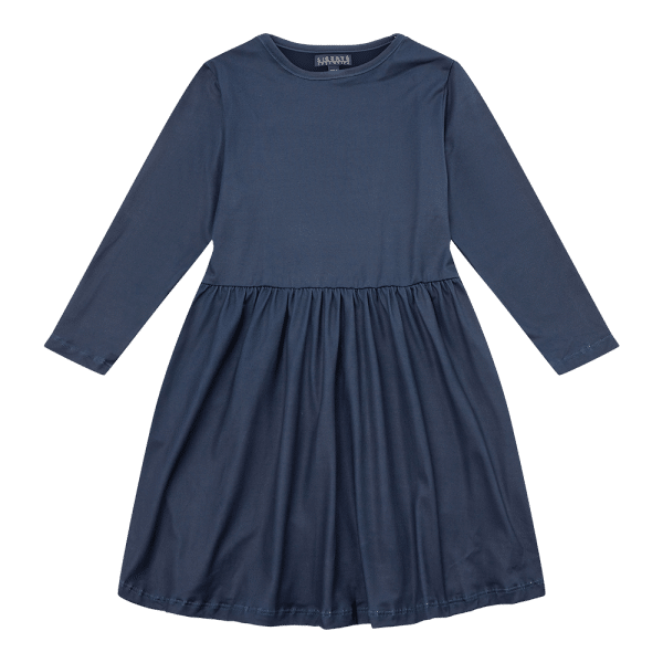 Liberté - Alma KIDS LS Babydoll Dress, 9658 - Navy - 110/116