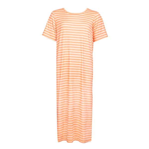 Liberté - Alma T-shirt Dress SS, 9562 - Orange Peach Stripe - L/XL