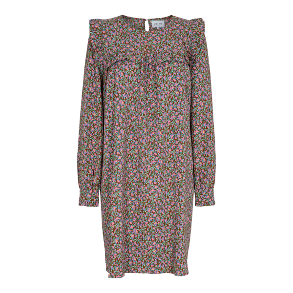 Liberté - Heather LS Dress, 21292 - Pink Brown Flower - M