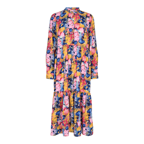 Liberté - Maggie LS Dress - Pink Blue Print - M