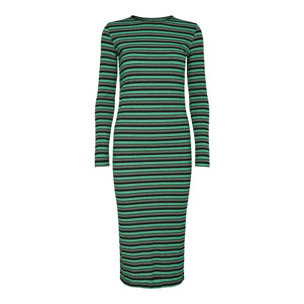 Liberté - Natalia Dress LS, 21162 - Green Black Lurex Stripe - M