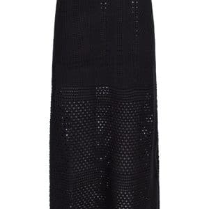 Neo Noir - Nederdel - Como Crochet Knit Skirt - Black