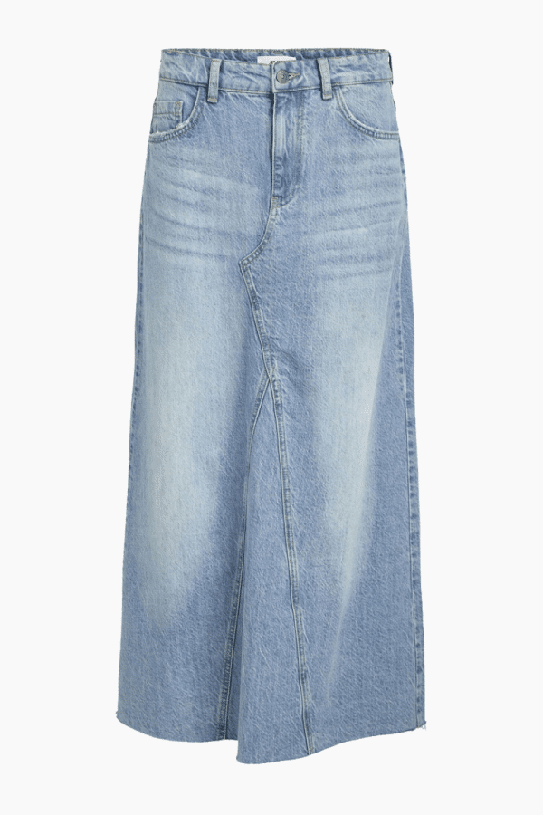 ObjHarlow Long Denim Skirt - Light Blue Denim - Object - Blå XL