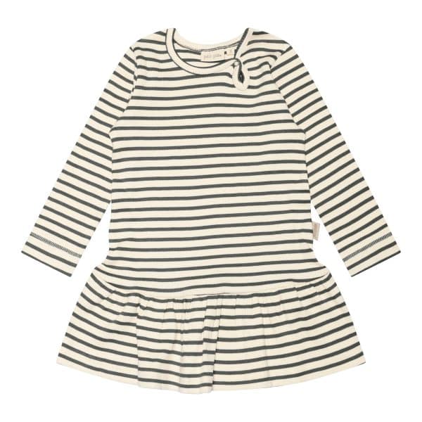 Petit Piao - Dress LS Modal Striped, PP306 - Balsam Green / Offwhite - 104