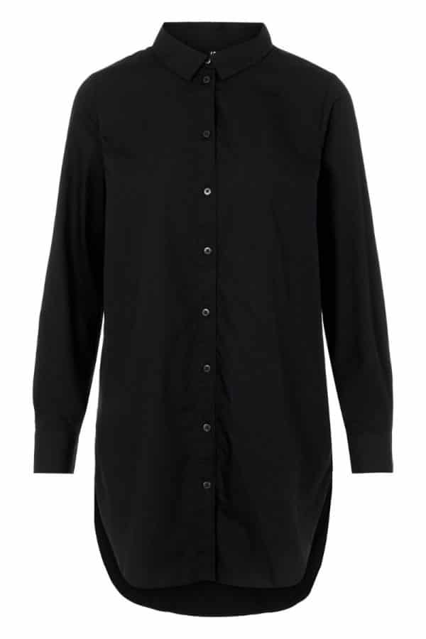 Pieces - Skjorte - PC Noma LS Long Shirt - Black
