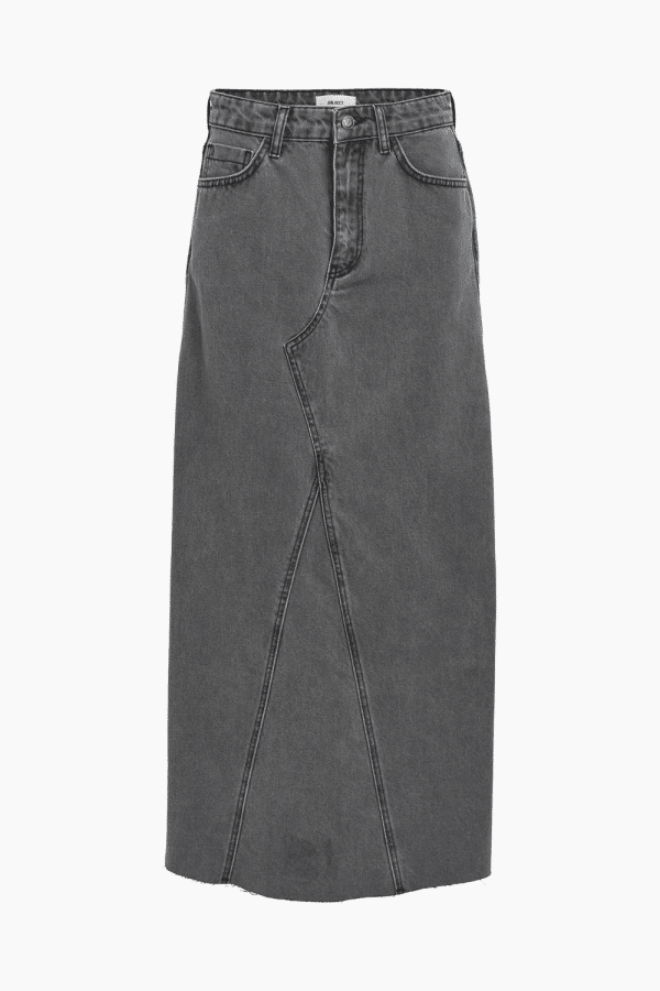 ObjHarlow Long Denim Skirt - Grey Denim - Object - Grå S