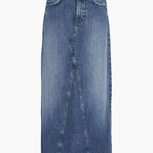 ObjHarlow Long Denim Skirt - Medium Blue Denim - Object - Blå L