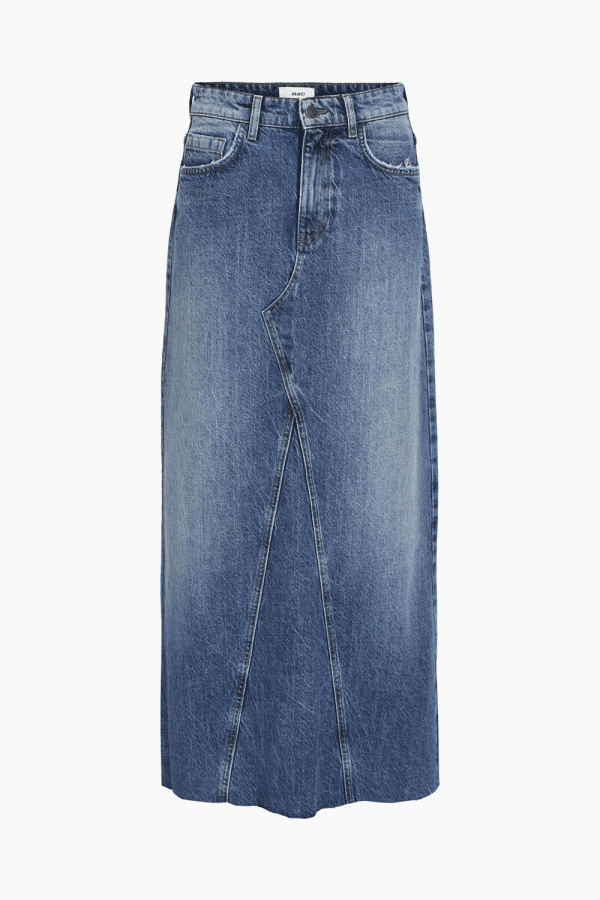 ObjHarlow Long Denim Skirt - Medium Blue Denim - Object - Blå XS
