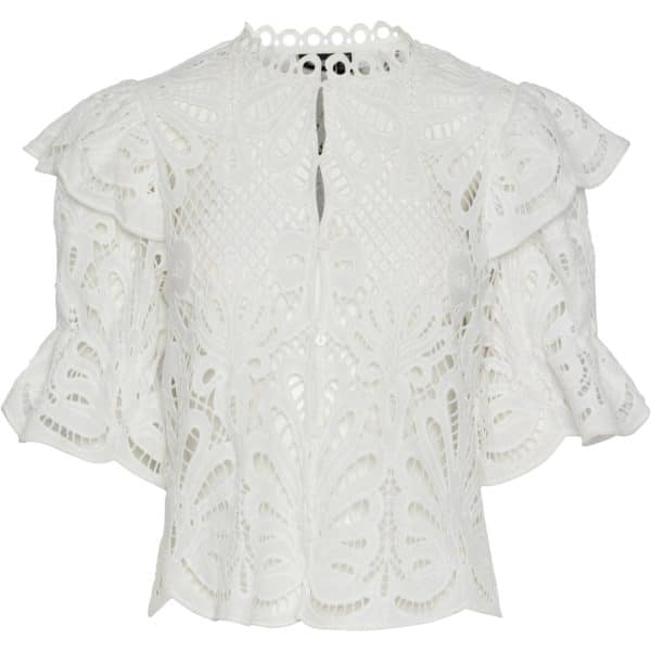 PIECES dame bluse PCLYKKE - Bright White