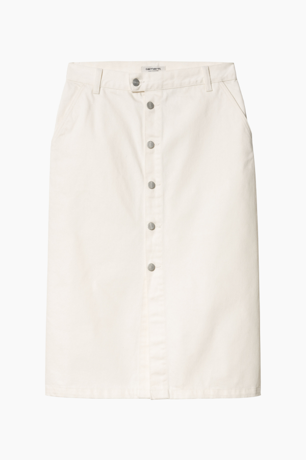 W' Colby Skirt - White Rinsed - Carhartt WIP - Hvid L