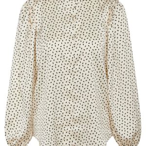 Bruuns Bazaar - Skjorte - AcaciaBB Fria Shirt - Cream/black dot print