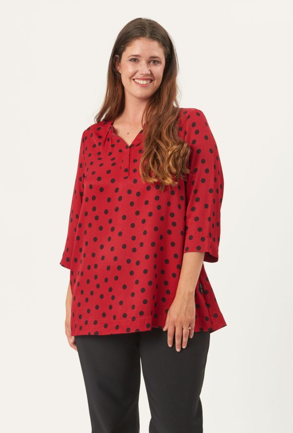 Pont Neuf - Bluse - Pnfrancy Tea - Warm Red - S/40