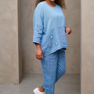 Pont Neuf - Bluse - Pnlauren - Soft Blue - L/46