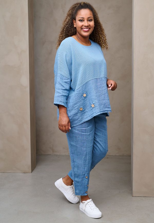 Pont Neuf - Bluse - Pnlauren - Soft Blue - L/46