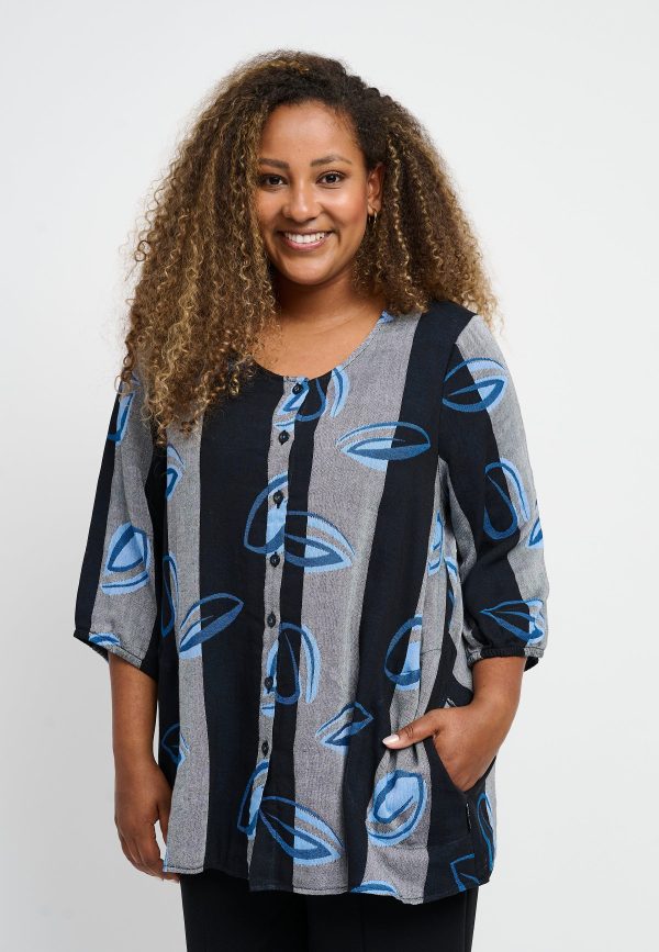 Pont Neuf - Bluse - Pnthorid - Sapphire Blue - 3xl/54-56