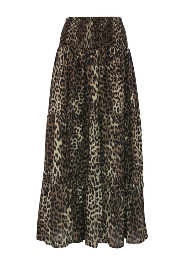 Continue - Nederdel - Majse Leo Skirt - Leo Brown