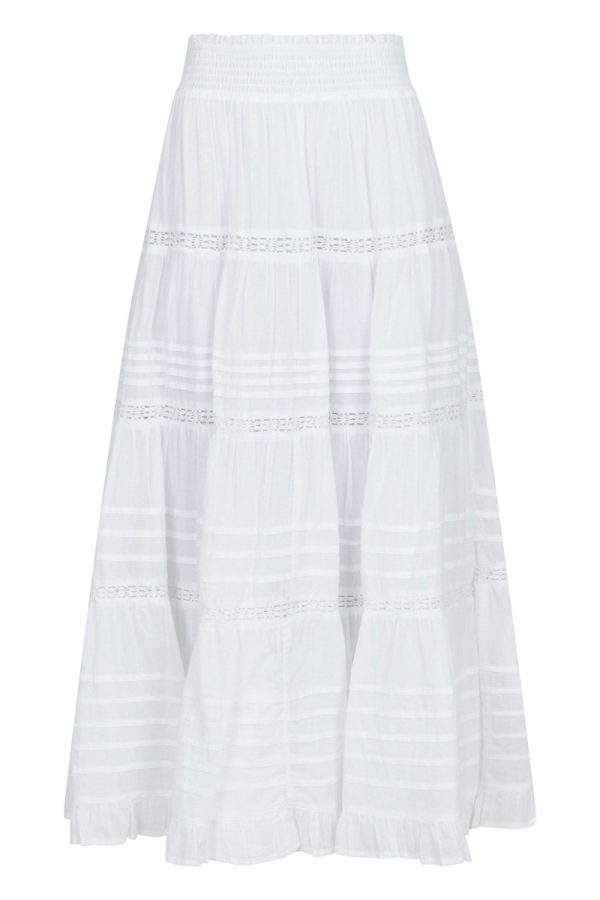 Neo Noir - Nederdel - Felicia S Voile Skirt - White