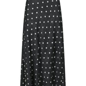 Neo Noir - Nederdel - Lola Retro Dot Long Skirt - Black