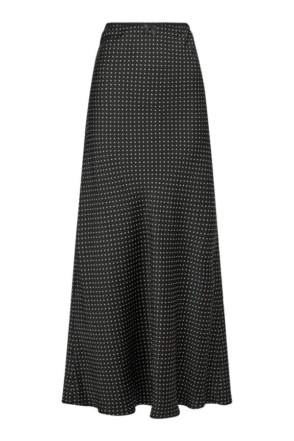 Neo Noir - Nederdel - Lola Dot Long Skirt - Black