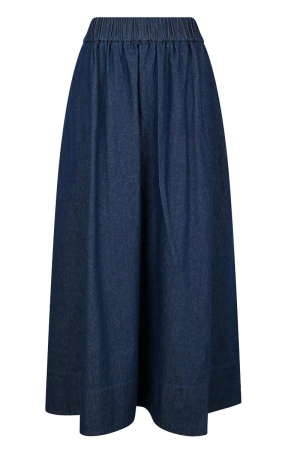 Neo Noir - Nederdel - Yara Denim Long Skirt - Dark Blue