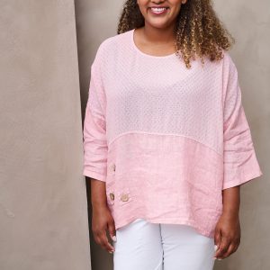 Pont Neuf - Bluse - Pnlauren - Rose - 3xl/54-56