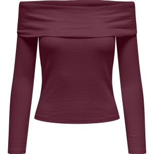 JDY - Top - Jdy Fransiska L/S Off Shoulder Top - Fig