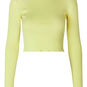 Modström - Bluse - IgorMD LS Crop Top - Yellow Pear