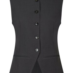 Neo Noir - Vest - Fabia Structure Waistcoat - Dark Grey