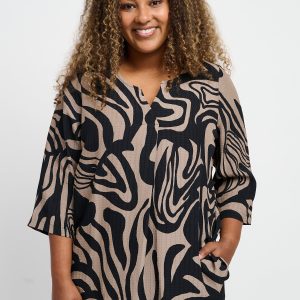 Pont Neuf - Bluse - Pnmoude - Taupe - Xs/36-38
