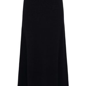 Y.A.S - Nederdel - Fonny HW Ankle Knit Skirt - Black