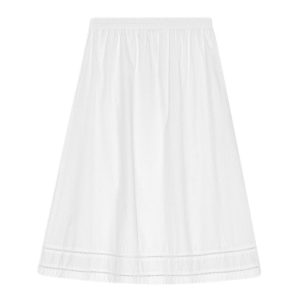 Brill poplin nederdel - hvid