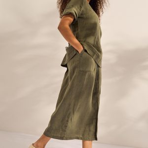 Etliella - Dusty Olive Green - Bukser - 38