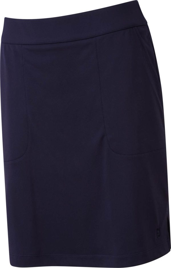 Footjoy Interlock Solid Skort - Long Dame Nederdel - Navy - Str. L / Lang