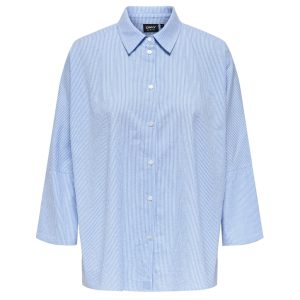 ONLY dame skjorte ONLAUGUSTA - Cloud Dancer BLUE STRIPES